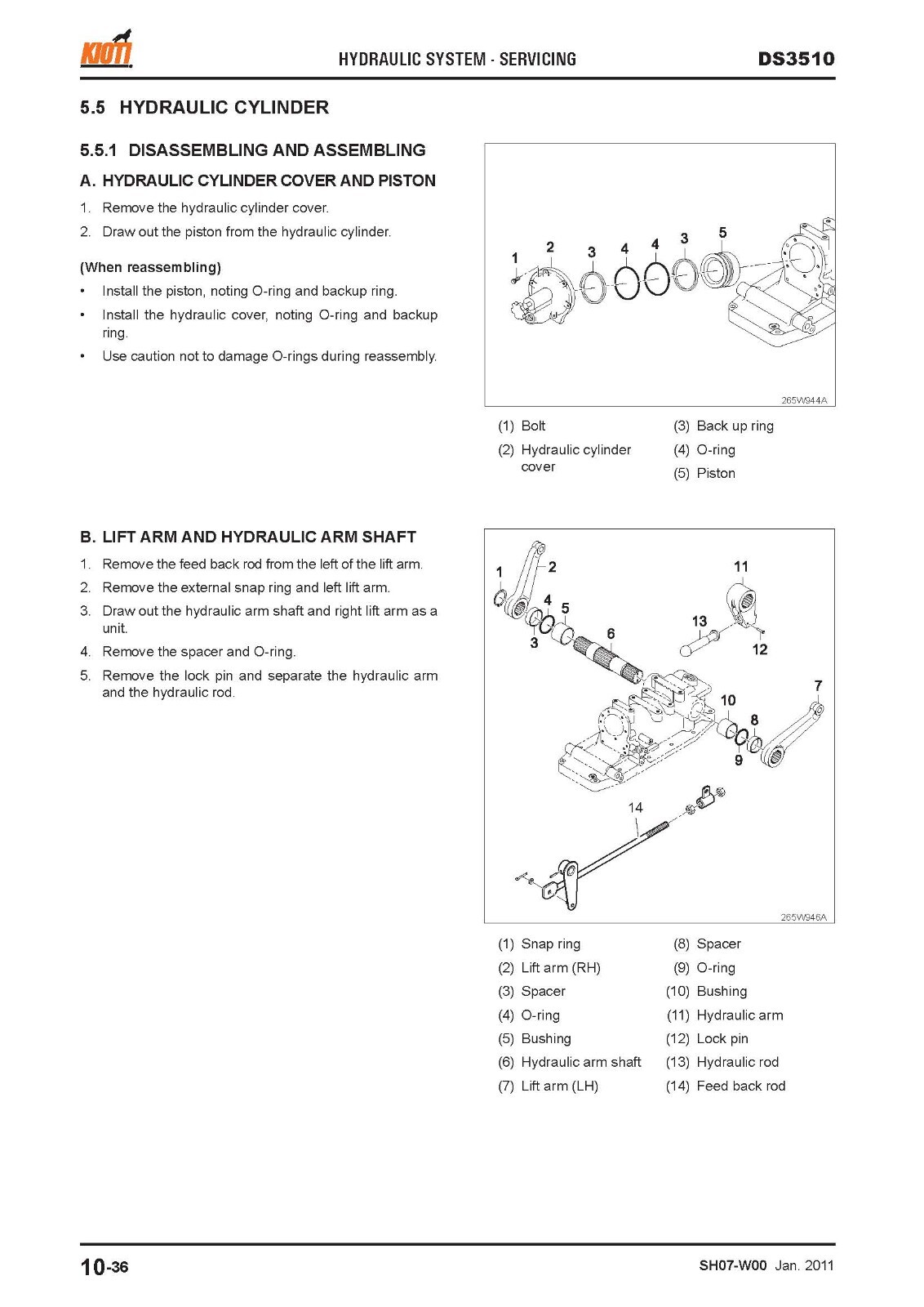 DS3510 Diesel Tractor Workshop Repair Manual Fits Kioti Daedong 3A165LWD