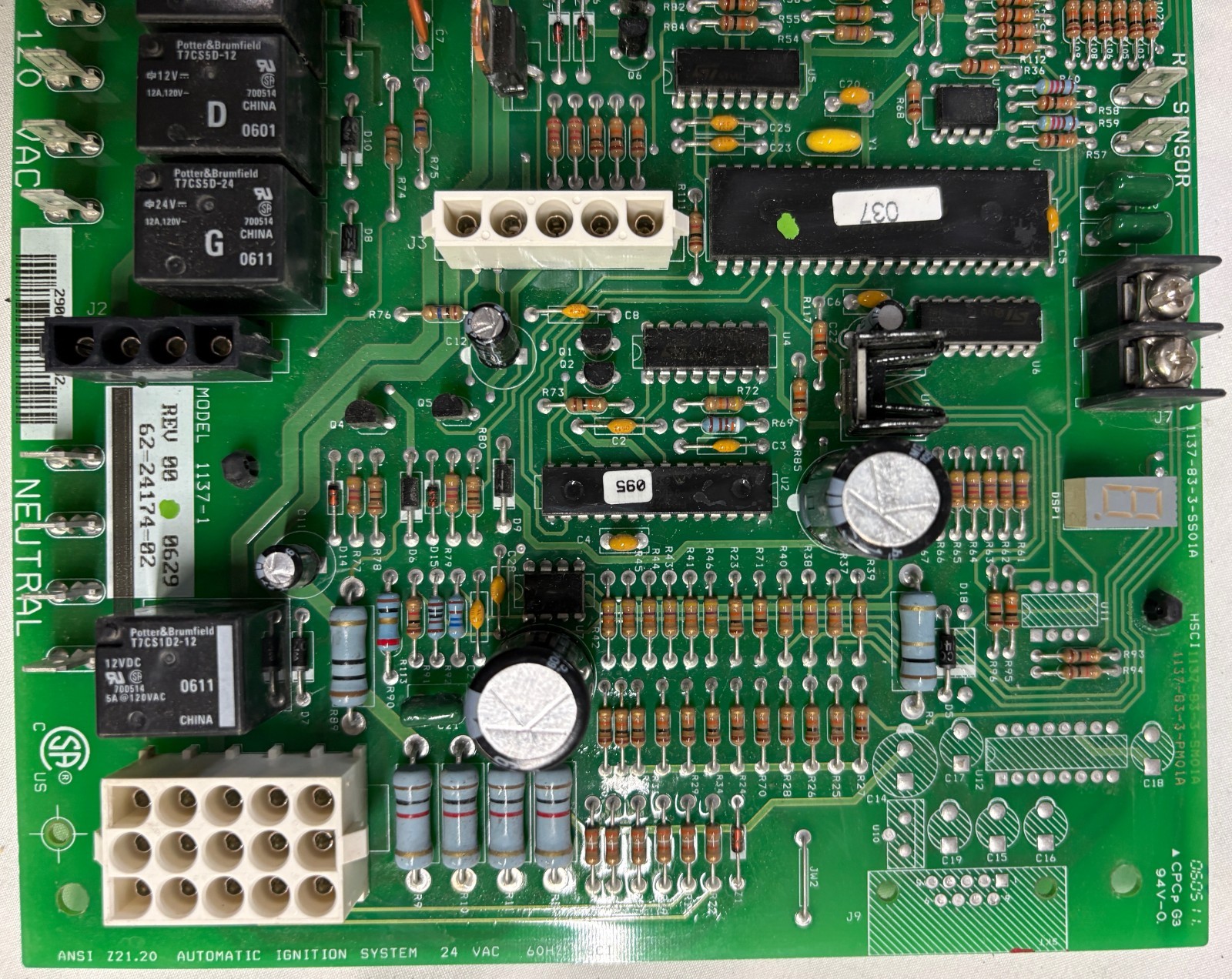 Rheem Ruud 62-24174-02 Furnace Control Board OEM 1137-1 Works Perfect Shipped!
