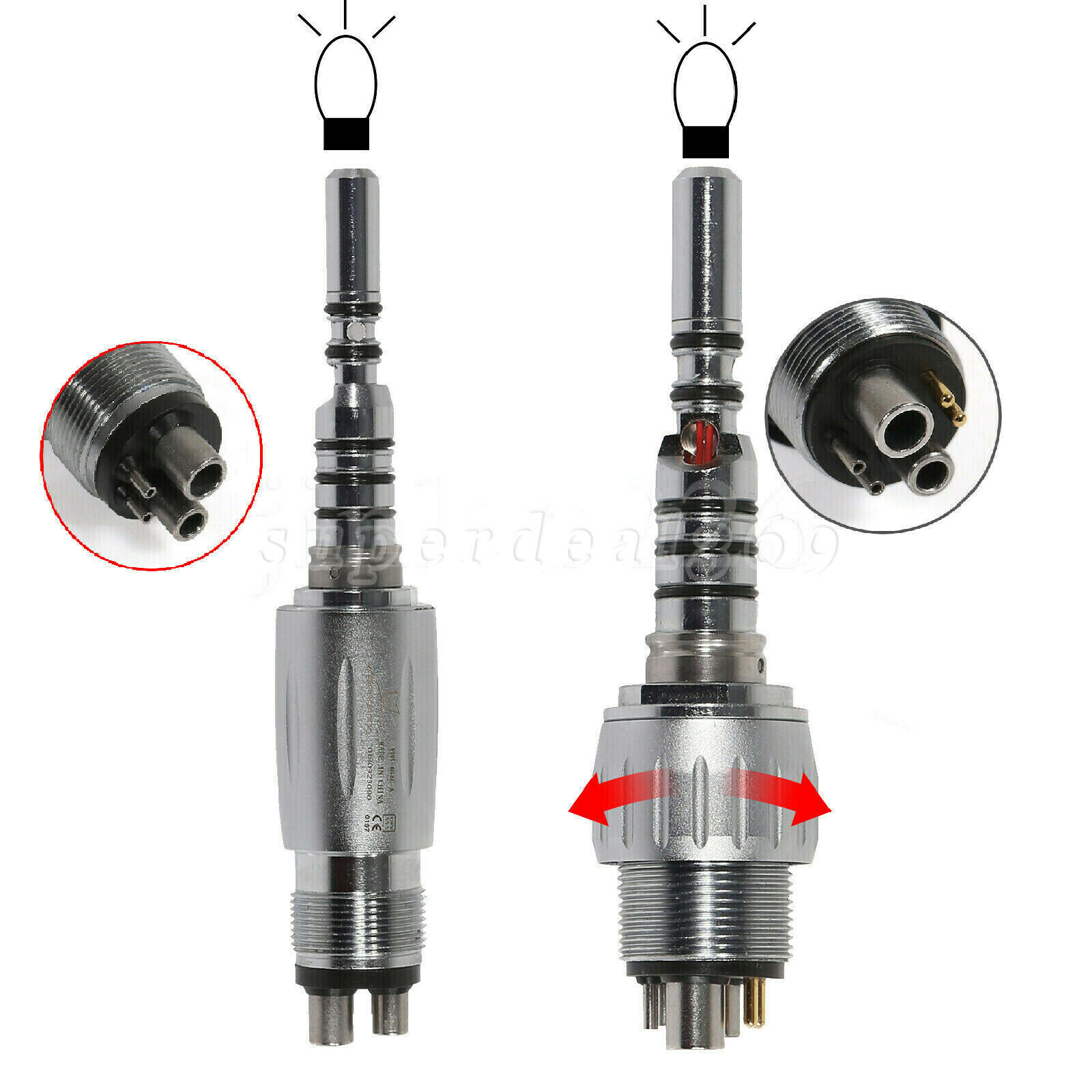 Dental Kavo Multiflex Lux 4/6Hole LED Quick Couper for Fiber Optic Handpiece Dr