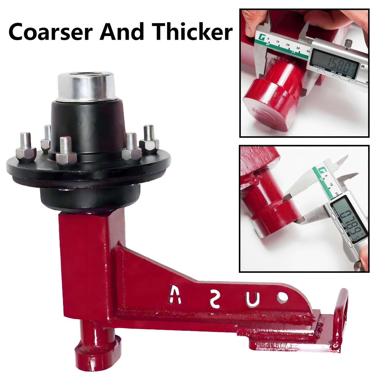 2-Pack 15000lbs Shipping Container Wheels，6×5.5 Lug，Heavy-Duty Container Axles