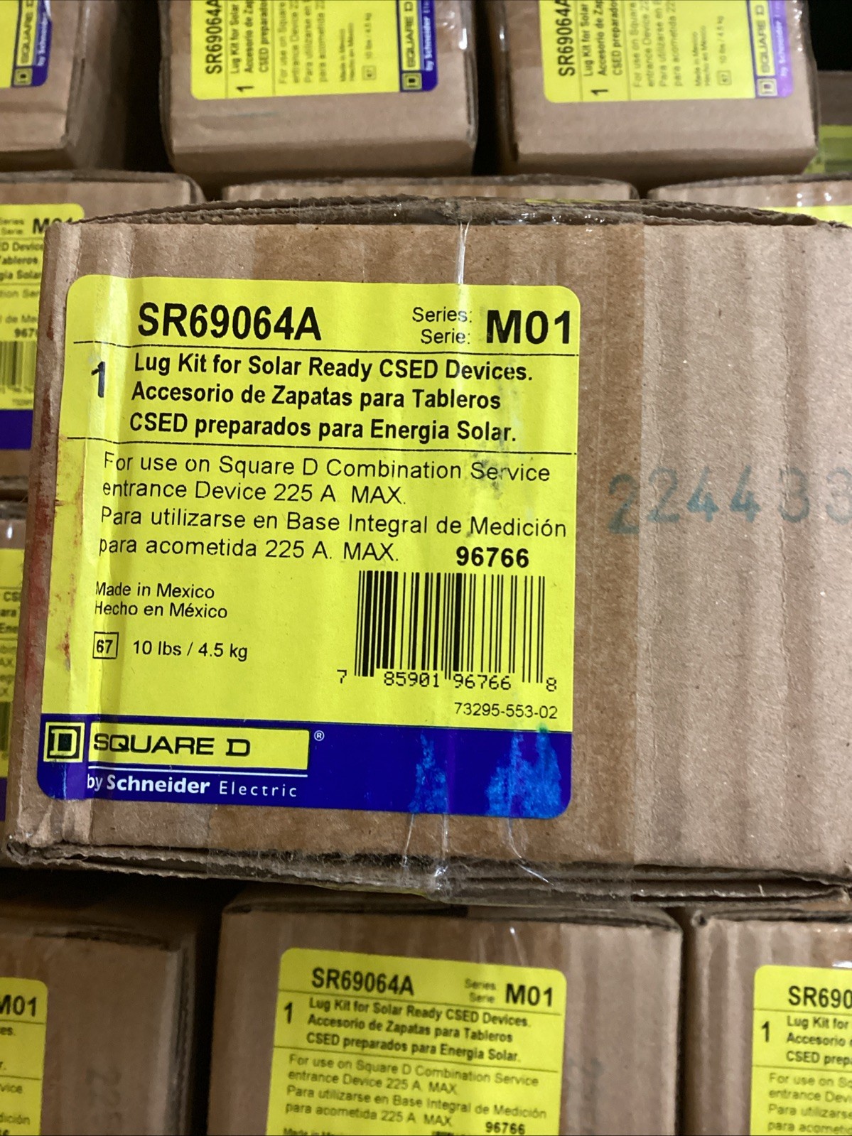 Square D SR69064A Lug Kit for Solar Ready CSED Devices *New Factory Sealed*