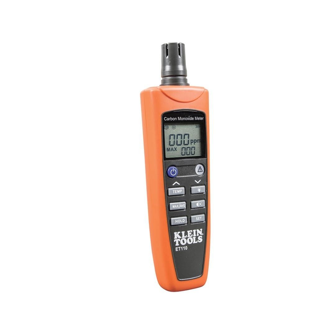 Klein Tools ET110 Carbon Monoxide Detector With Carry Pouch & Batteries