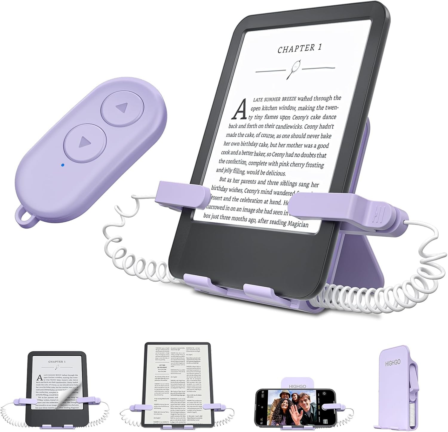 Remote Control Pa Turner and Stand for Kindle Paperwhite Oasis eReaders