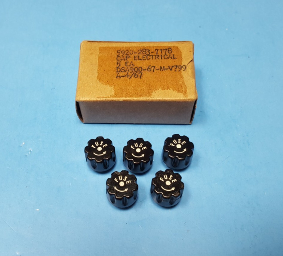 (5pcs) Fuse holder Cap, 342003-SA-2, LittleFuse, 5920-00-283-7178, FUSE 3AG/AB