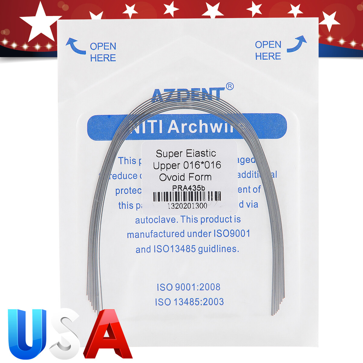 ortodoncia dental súper elástica niti arco cables Forma ovoide rectangular