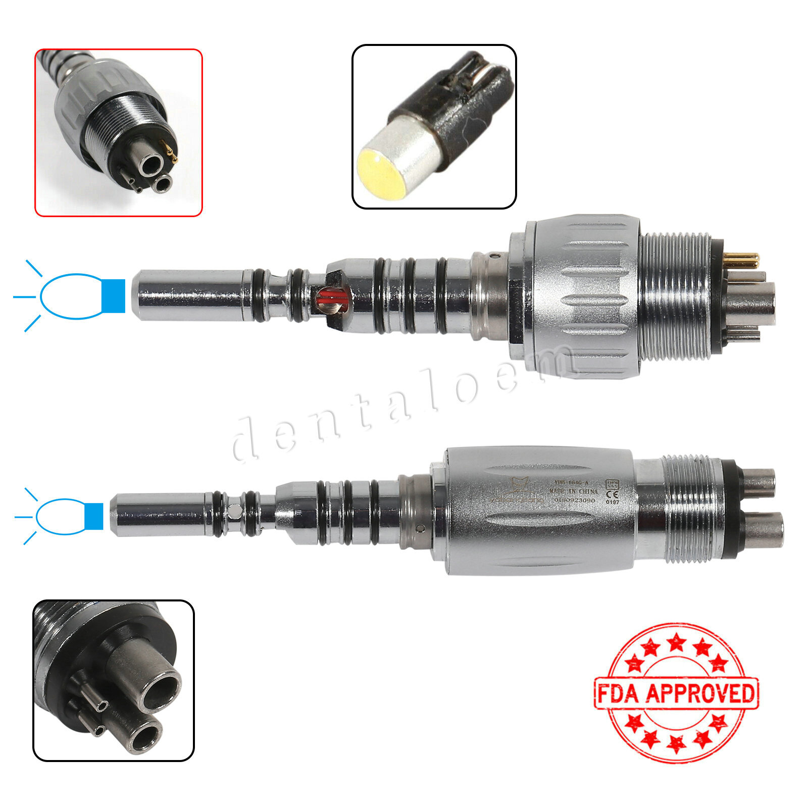 Dental LED Quick Coupler KAV 4 Hole / 6 Hole for KAVO Fiber Optic Handpiece