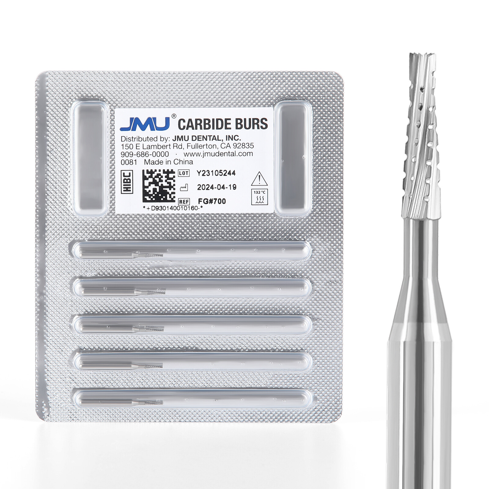 JMU Dental Surgical Bur Long FG #700 701 702 Carbide Burr 19mm High Speed