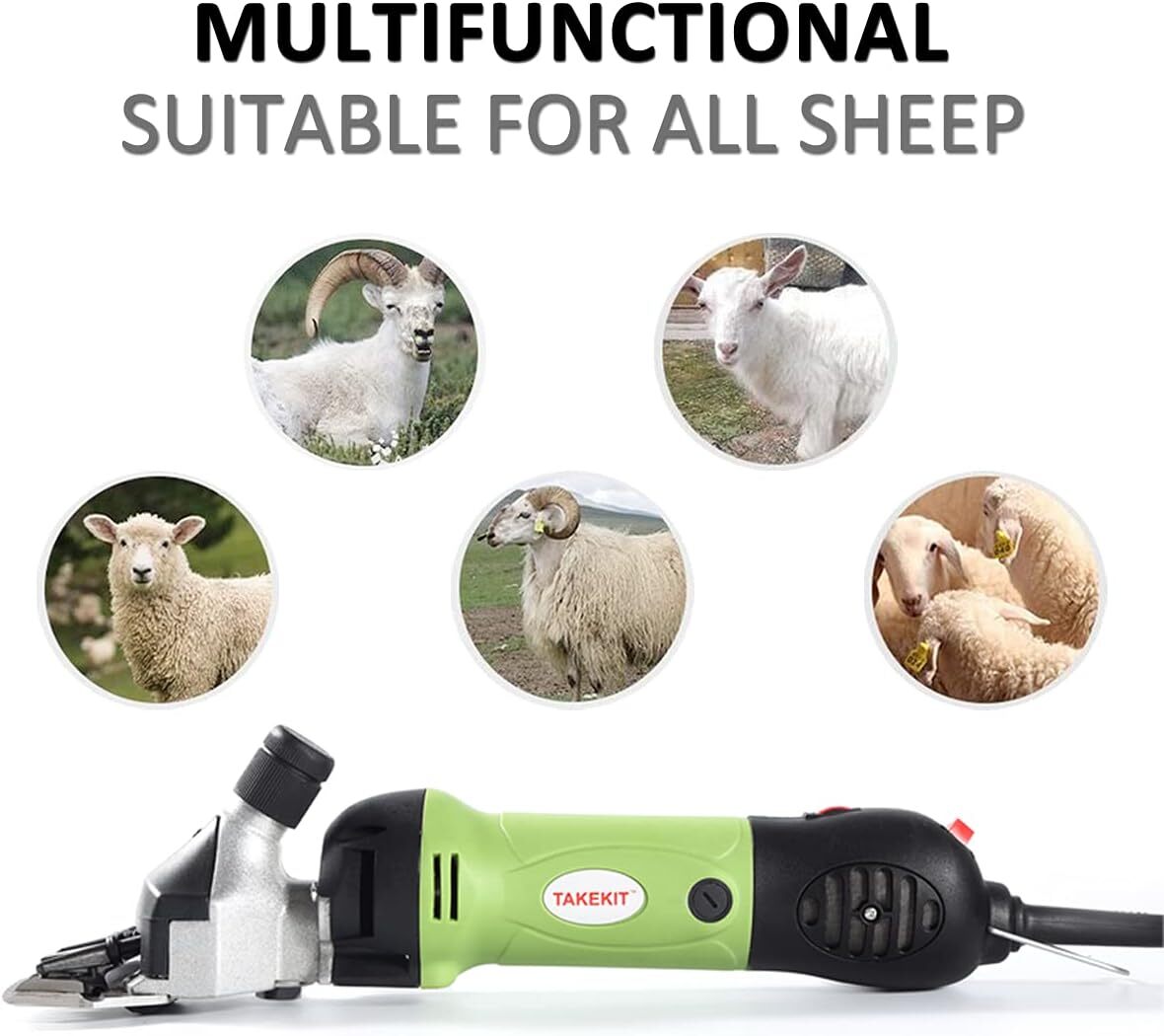 Heavy Duty Sheep Shears With 380W Motor For Llamas Alpacas Large Animals