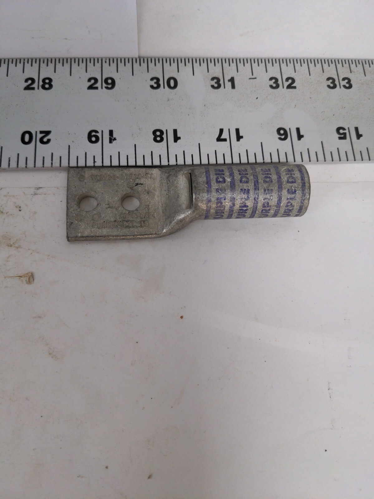 BURNDY PURPLE DIE 15, 2-HOLE LUG, YAZV28-2TC14-FX, LOT OF 42