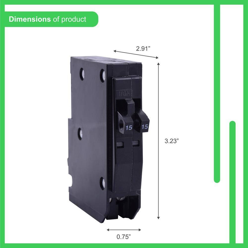 Square D QOT2020 20 Amp 1 Pole 120 Volt Side by Side Metal HOOK QOT2020