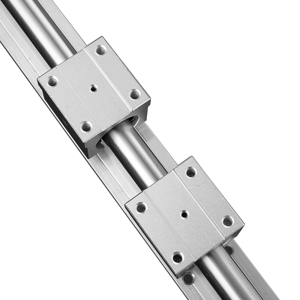 SBR12/16/20/25 Linear Rail+4PCS SBR12/16/20/25UU+4PCS Rail Shaft Stop Collar CNC