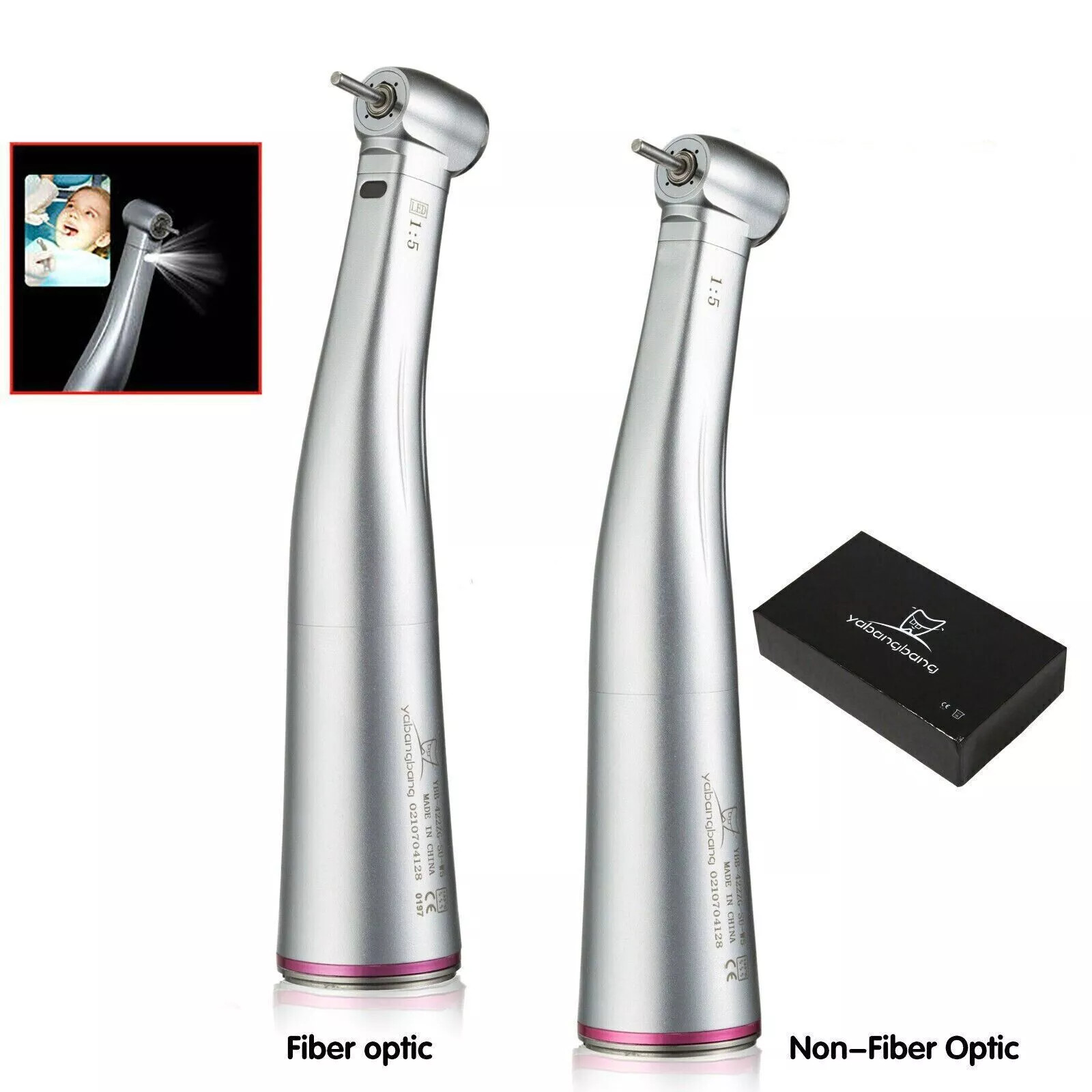 Yabangbang Dental High Speed Handpiece /1:5 Increasing Electric Contra Angle USA