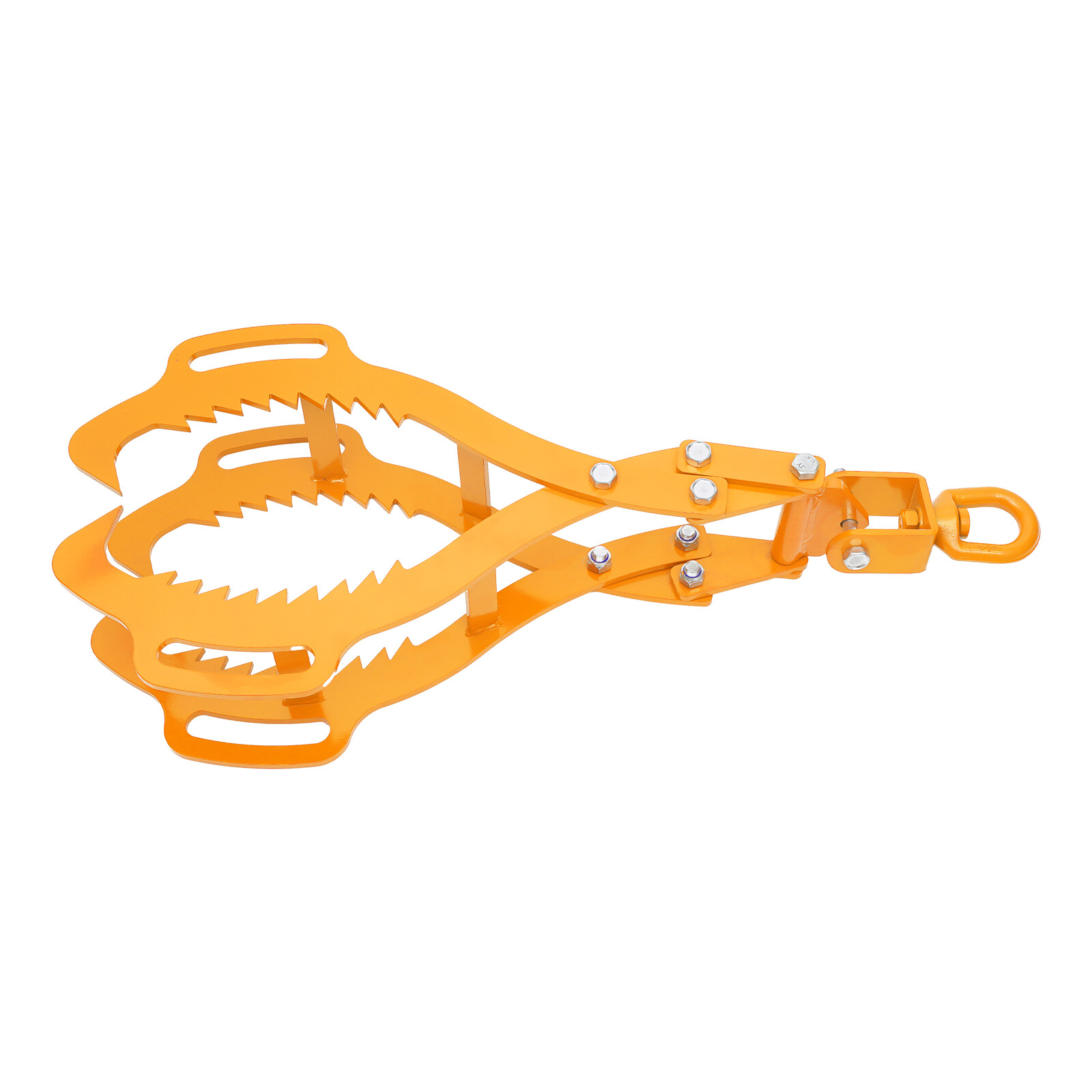 28in Log Lifting Tongs Timber Lifting Tongs 4-claw Yellow For Truck ATV Tractor