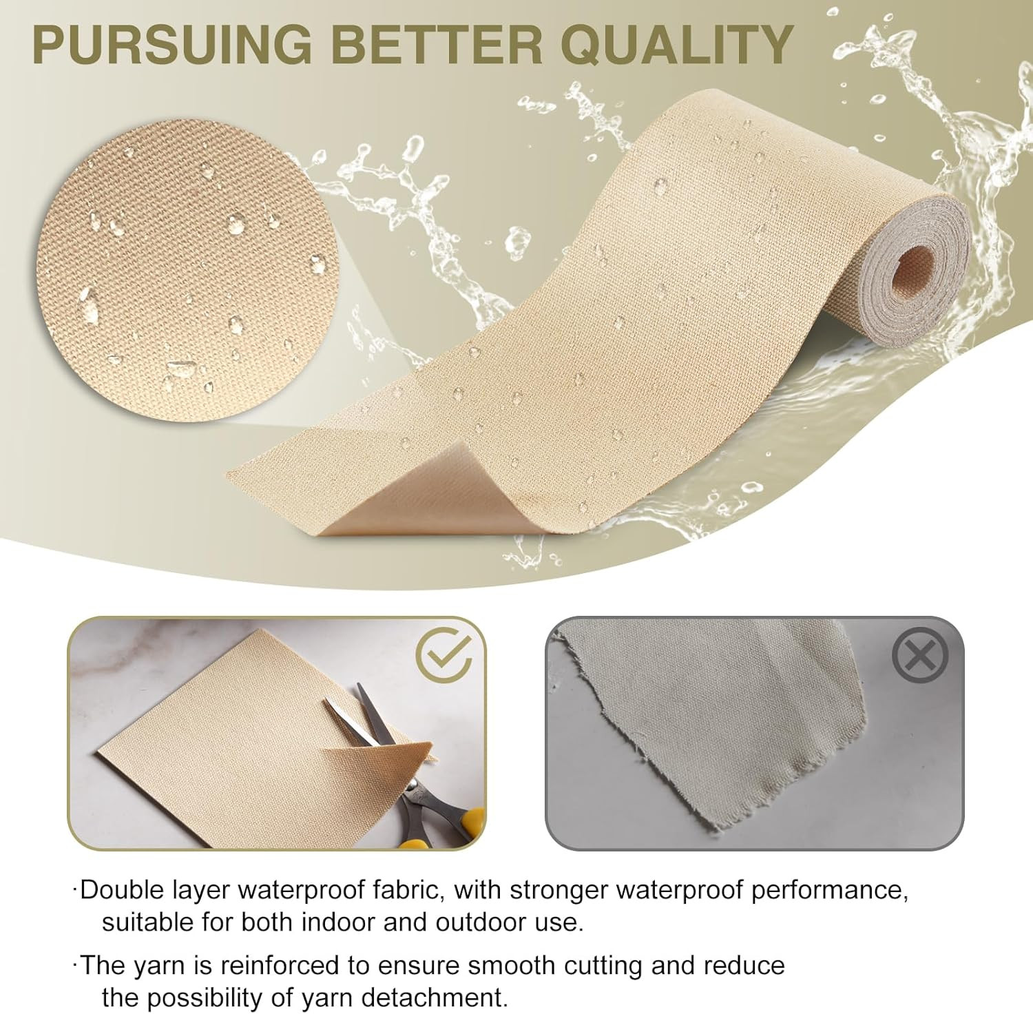 Canvas Repair Tape 4×70 Inch Waterproof Self-Adhesive Fabric Repair Patch for Re
