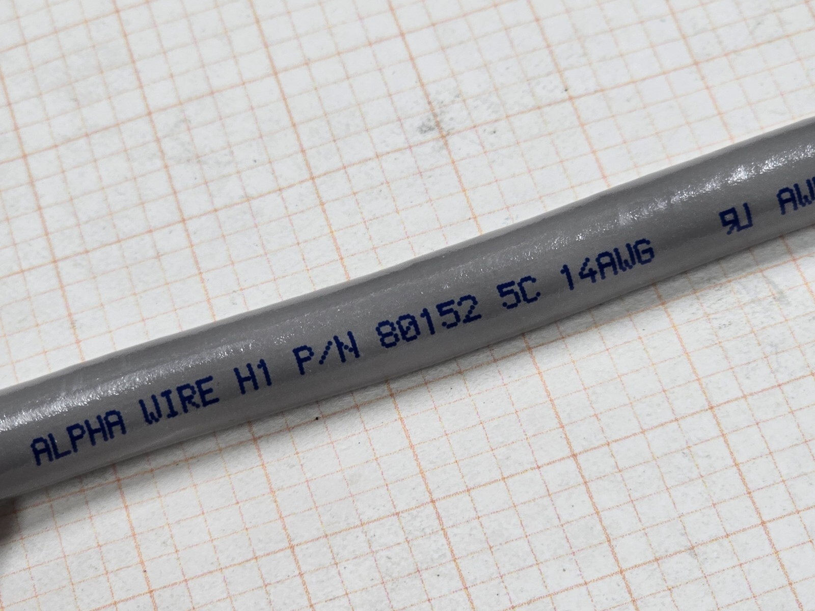 Alpha Wire 80152 14/5C EcoFlex PUR mPPE/PUR Shielded Hi-Flex Control Cable /5ft