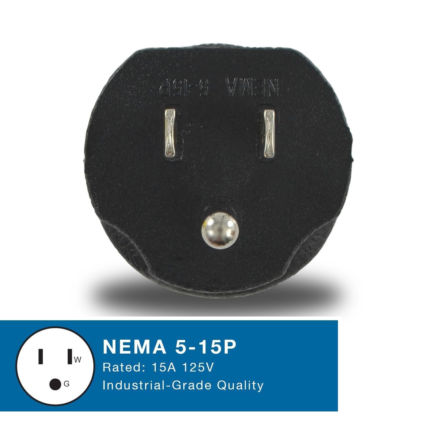 Conntek 30221-BK Plug Adapter NEMA 5-15P to L5-20R