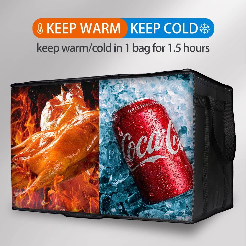 XXXL Insulated Food Delivery Bag – Large Capacity Warming Cooler for Hot & Cold