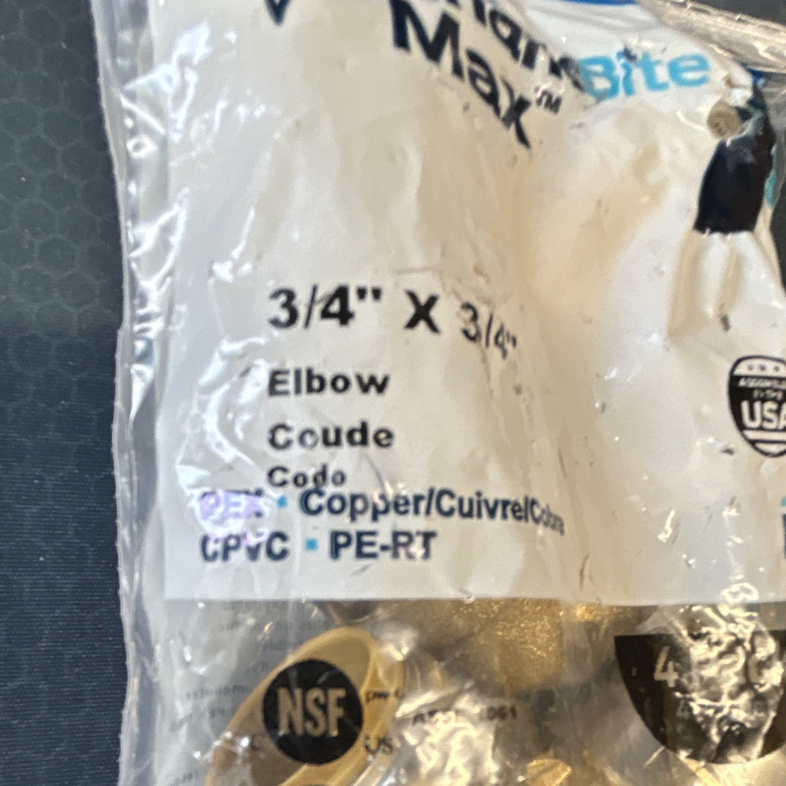 SharkBite Max 3/4 in Brass Elbow Push-to-Connect F/F Fitting 4 Pack UR256A4