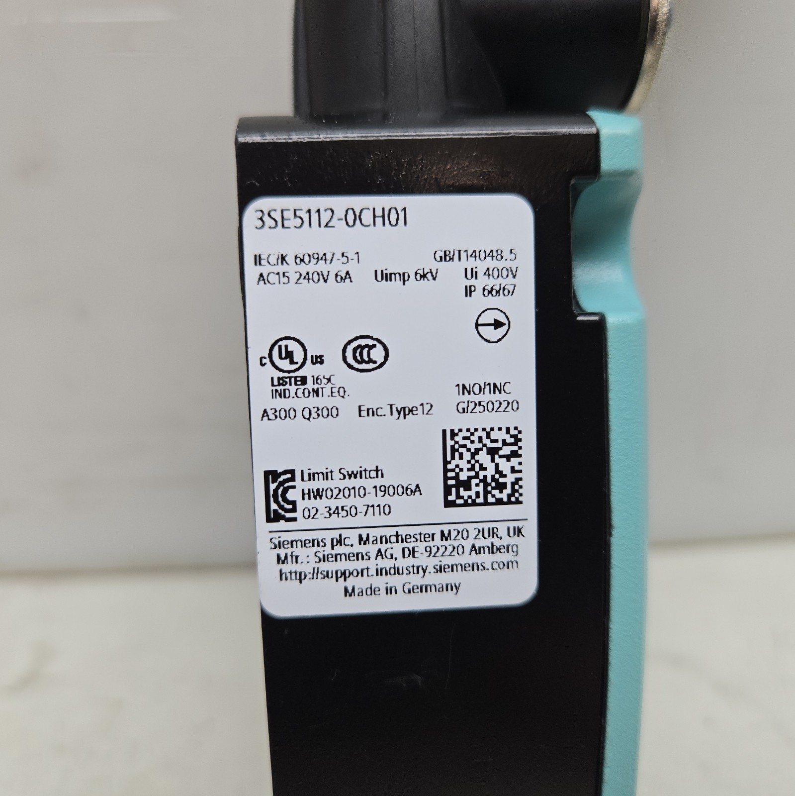 Siemens 3SE5112-0CH01 Position Limit Switch Rotary Actuator 1No 1Nc New