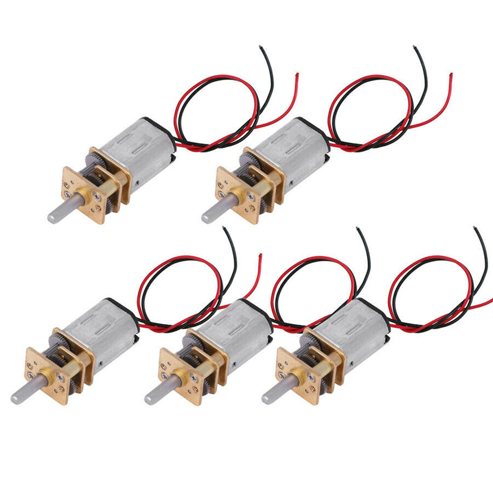5Pcs Micro Mini N20 Gear Motor DC Slow Speed Full Metal Gearbox Reducer Toy E