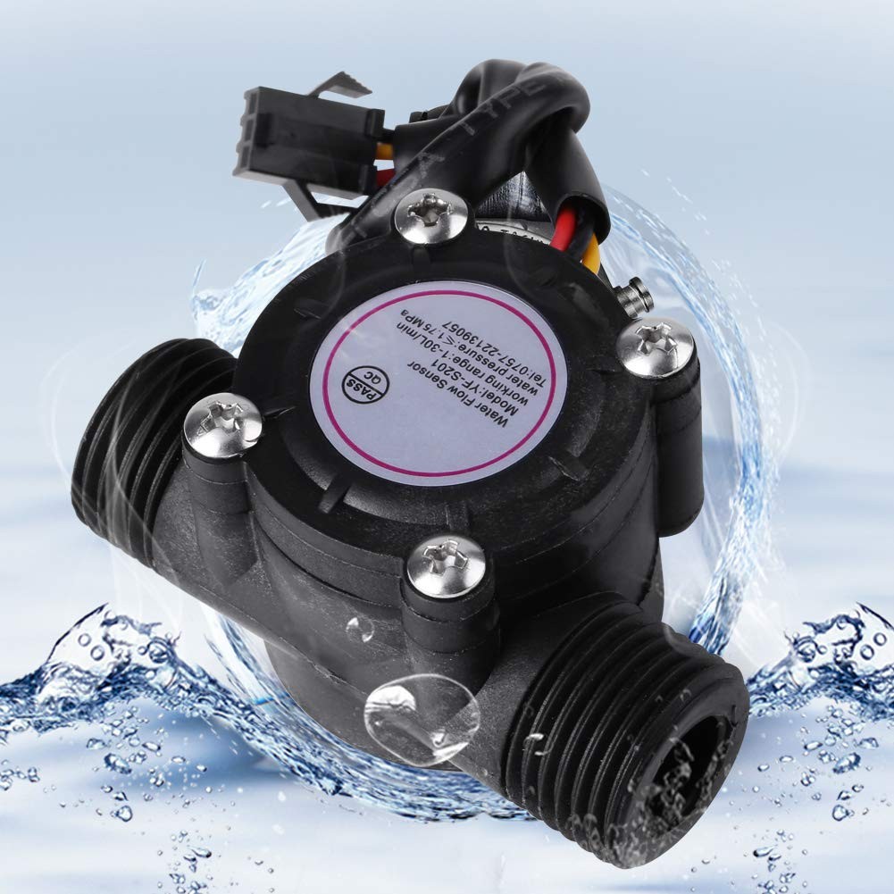 Flow Sensor DN15 G1/2 Hall Effect Water Flow Meter 130L/Min for Wa…
