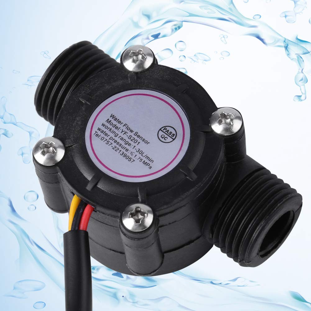 Flow Sensor DN15 G1/2 Hall Effect Water Flow Meter 130L/Min for Wa…