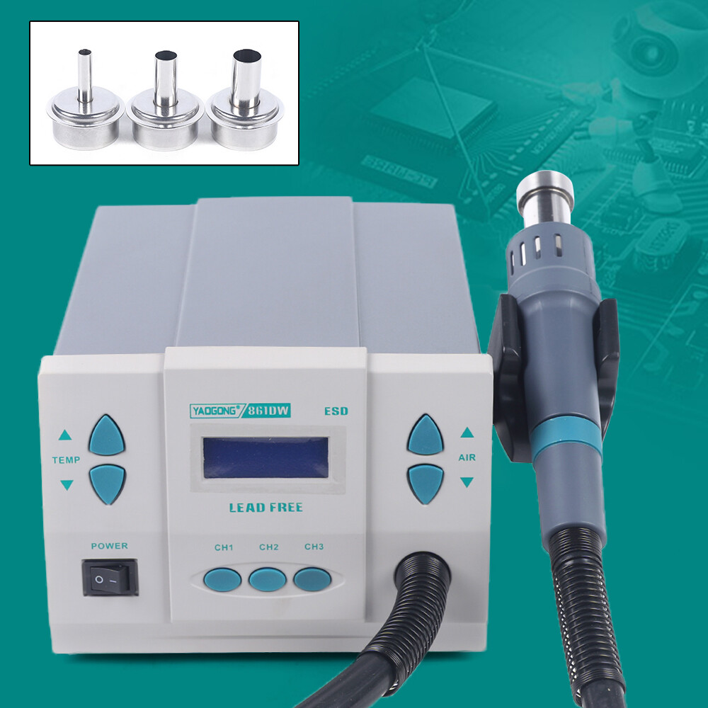 Digital Display Station Hot Air Rework Station Soldering 1000W 861DW Heat Gun