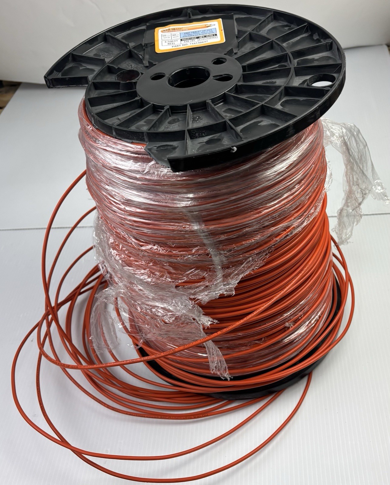 Pro-Trace® HF-CCS PE30 Solid Tracer Wire – 10 AWG – Orange – 2500′ Reel