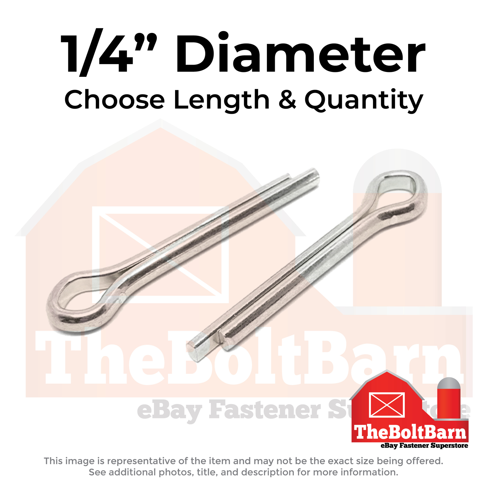 1/4″ Stainless Extended Prong Cotter Pin (Choose Length & Qty)