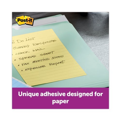 Post-it Notes Pads in Canary Yellow, Note Ruled, 4×6″, 100 Sheet/Pad, 12 Pads/PK