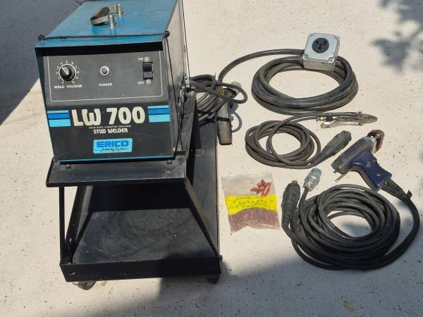 Erico PW1000 Solid state Stud Welder, w/Leads, Gun & Inst. Welding, One Phase