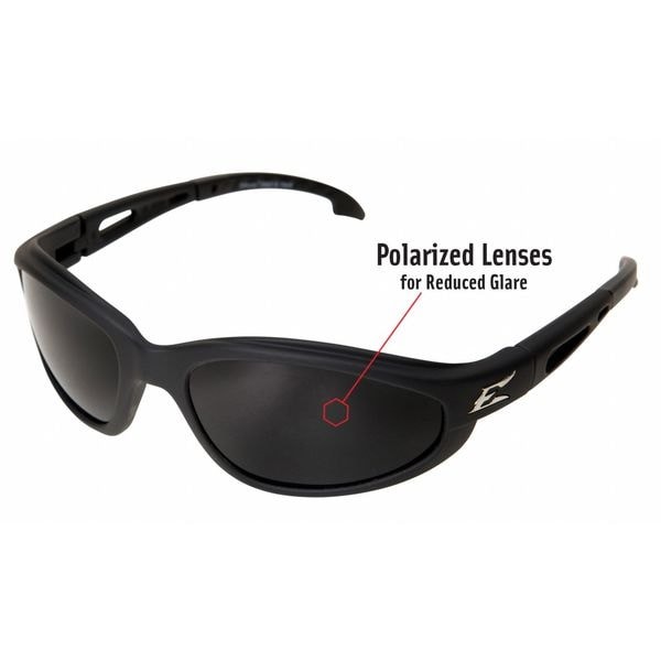 Edge Eyewear Tsm216 Dakura, Safety Glasses, Anti-Scratch, Gray Lens, Black