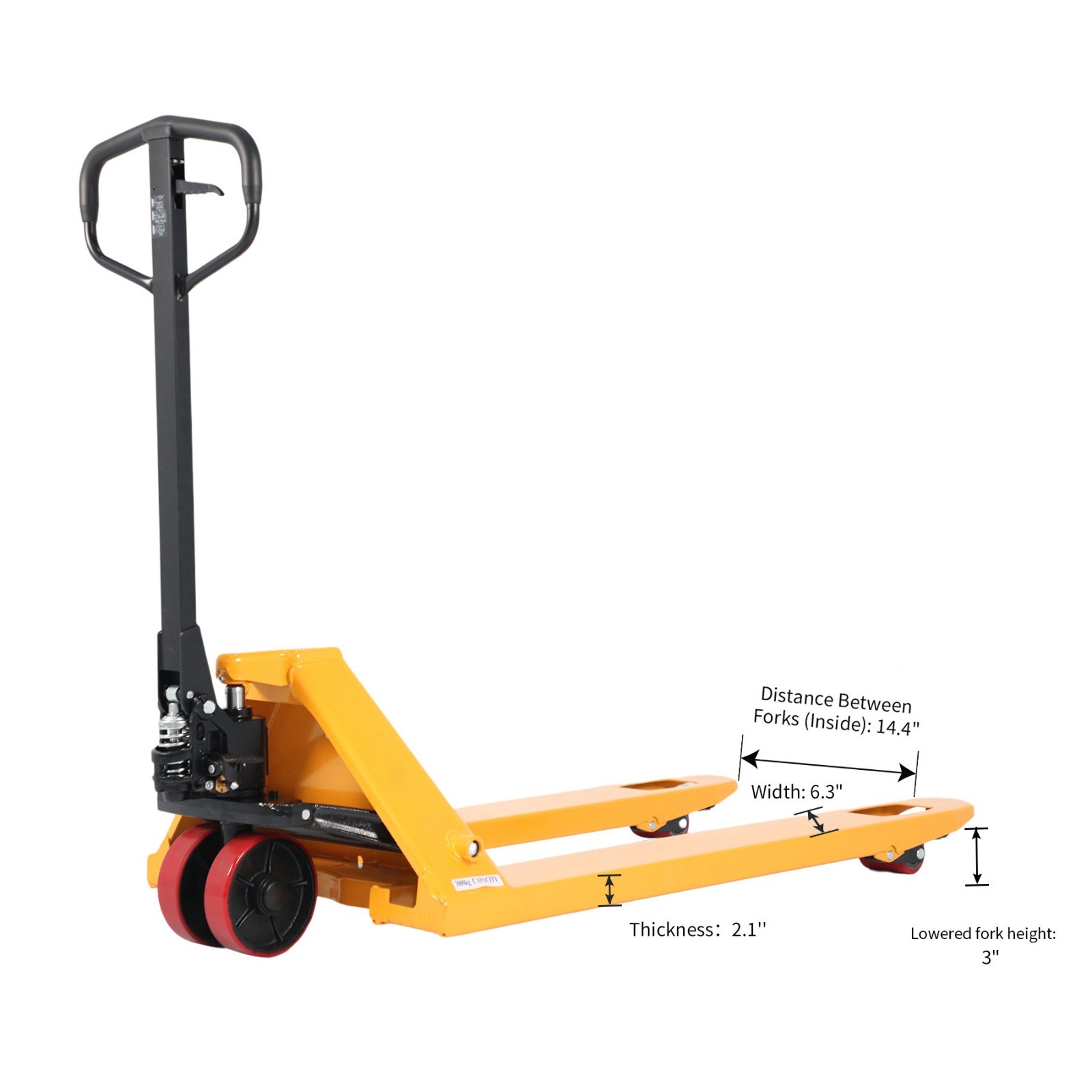 Manual Hand Pallet Jack Warehouse Material Lift Truck 5500lbs with 48″X27″ Fork