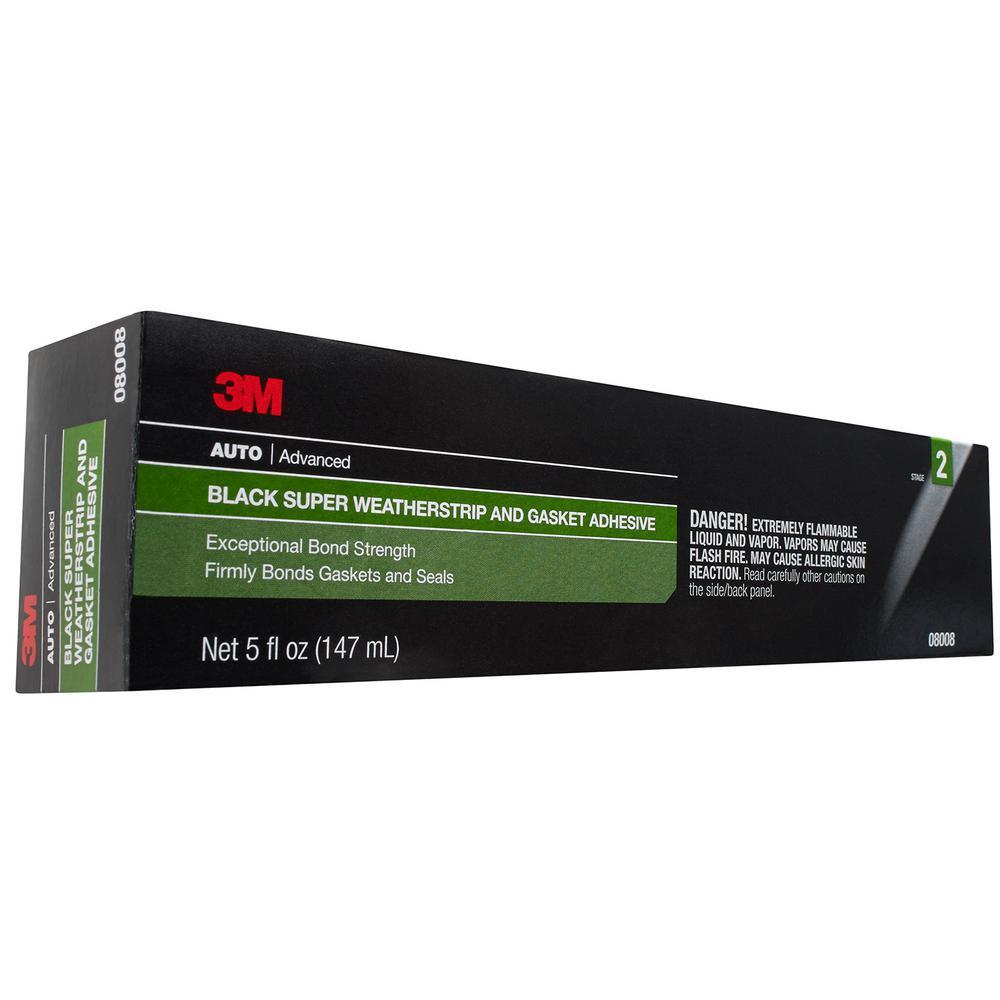 3M 08008 5 fl. oz. Super Weatherstrip and Gasket Adhesive in Black