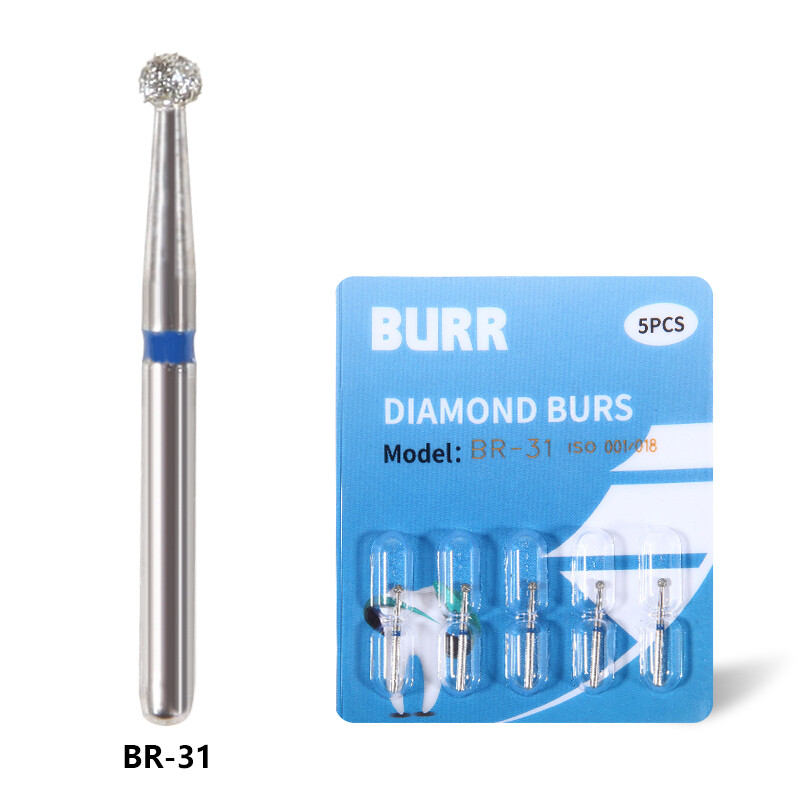 50pcs Dental Turbine Diamond Burs FG For High Speed Handpiece FG1.6mm 97 types