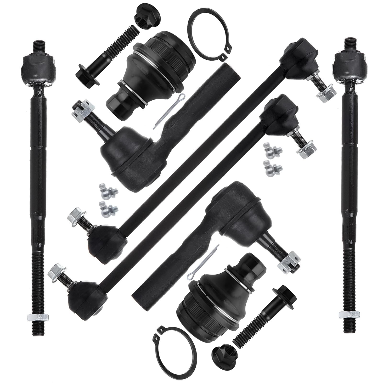 8pcs Suspension Kit for Caliber Patriot Compass 2007-2017 Tie Rods Ball Joint