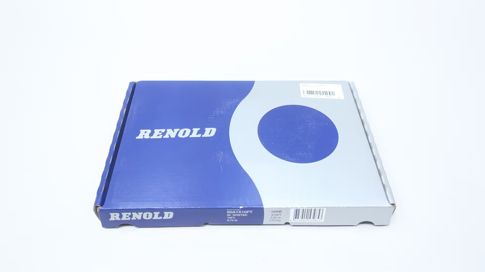 Renold 50A1X10FT Single Strand Riveted Roller Chain 10ft 5/8in