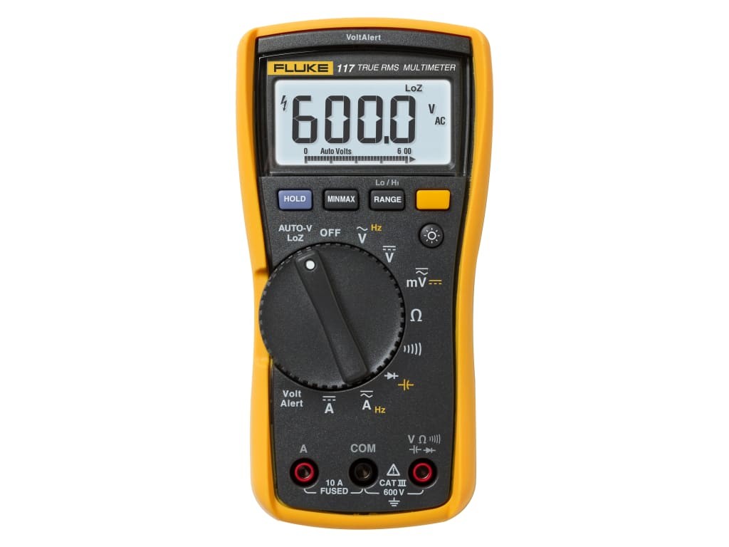 Fluke 117 CAL – Electricians Multimeter (Includes NIST Traceable Calibration