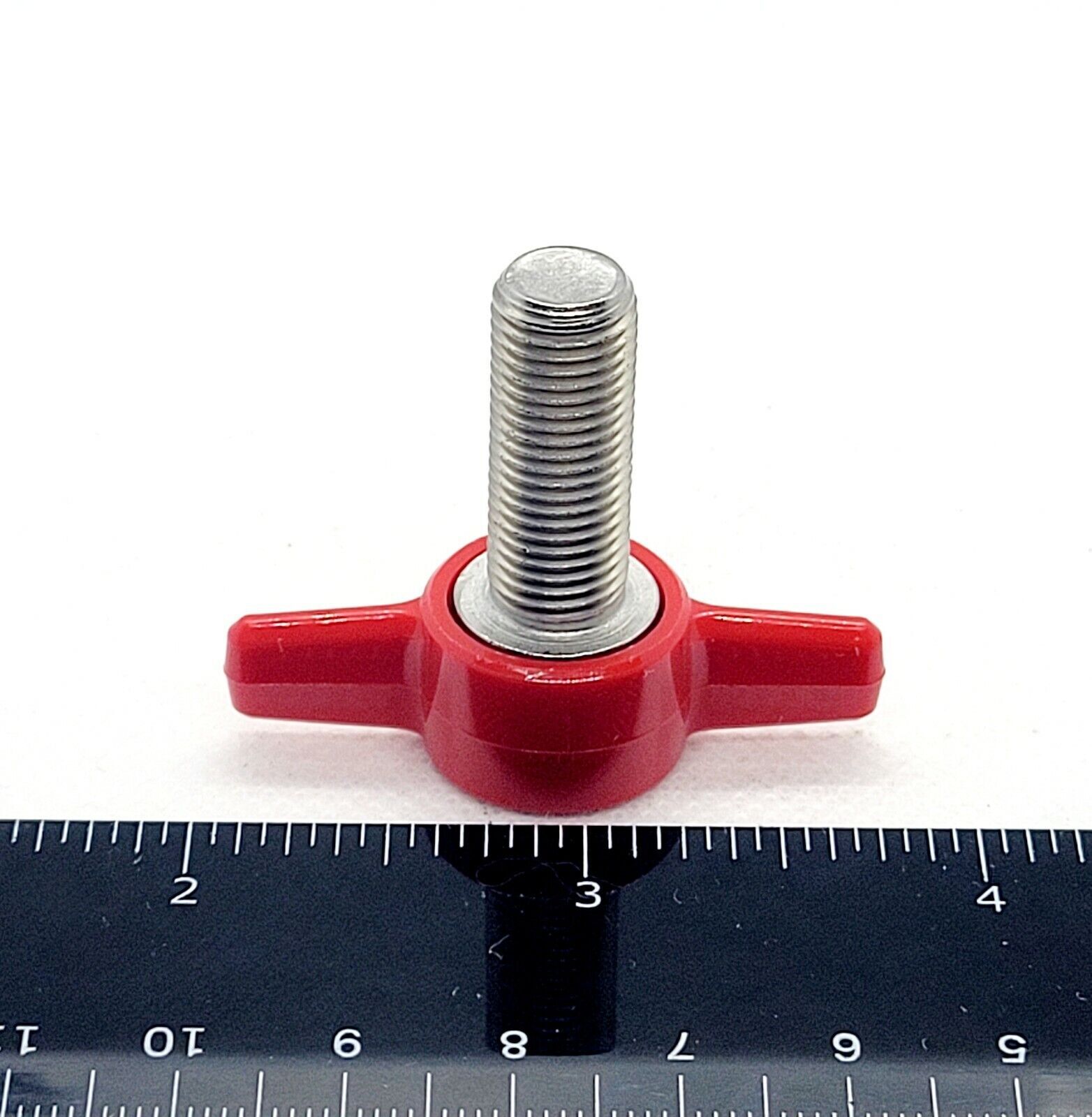 3/8″-24 Thumb Screw T Bolts Fine Thread Red Tee Wing Knob Stainless Steel UNF