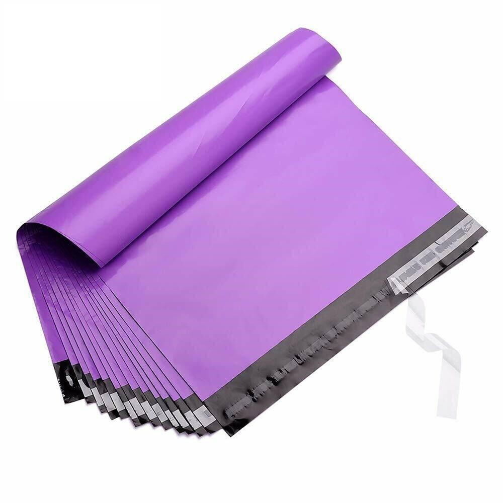200 Poly Mailers 10×13 Shipping Bags Plastic Packaging Mailing Envelope Purple