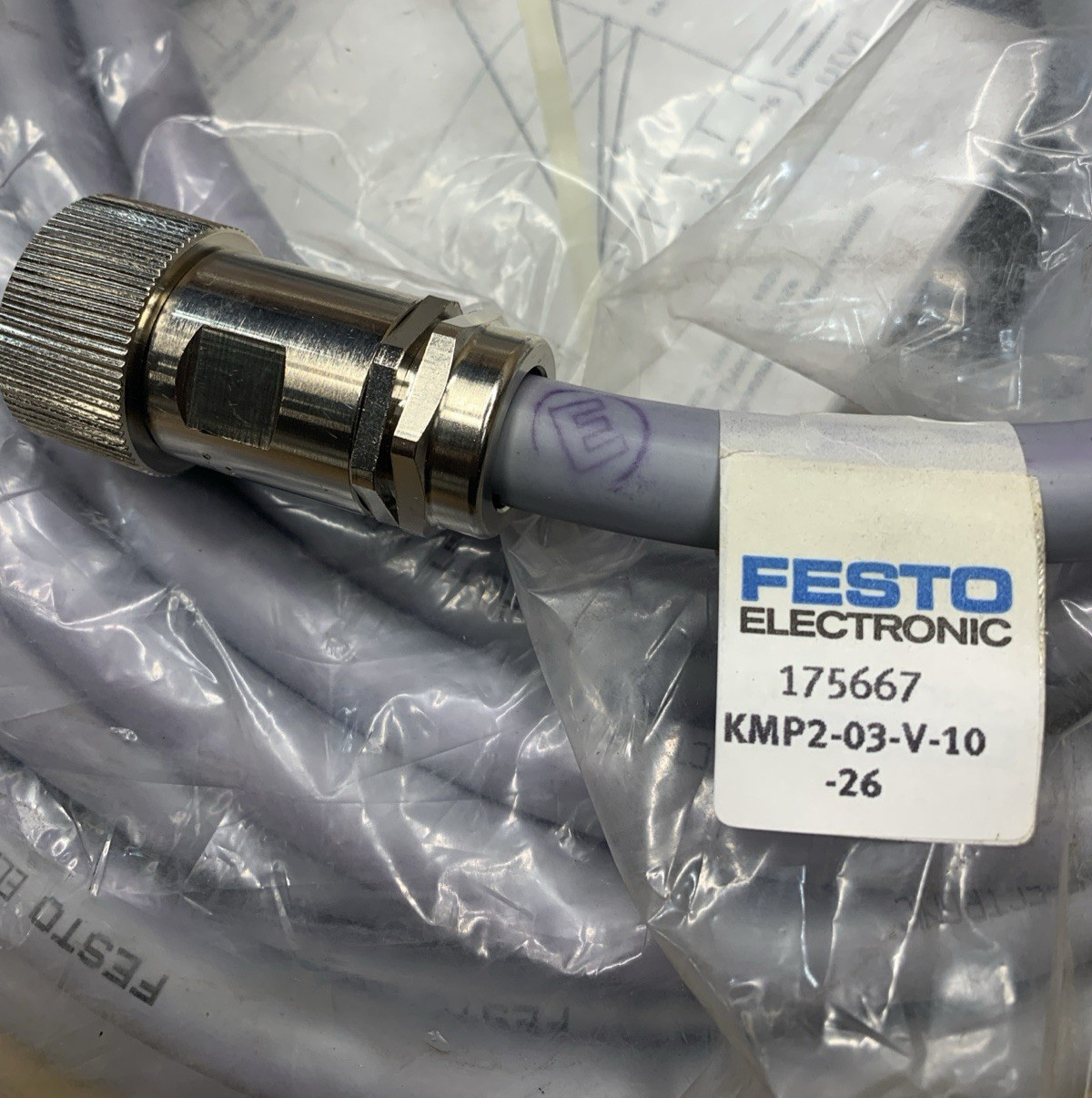 FESTO KMP2-03-V-10-26 CONNECTING CABLE 175667 10 METER LENGTH **NEW**