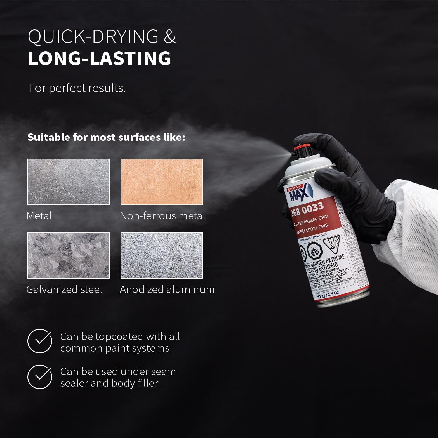 2K Epoxy Primer Gray 12.5 oz | Fast-Drying, High Adhesion Spray Paint