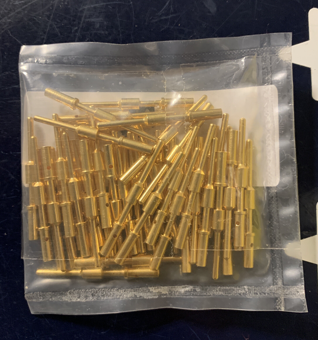 50 X Cannon ITT Veam Pin 27913-15T12 Gold Contacts – Look At Pics For Details