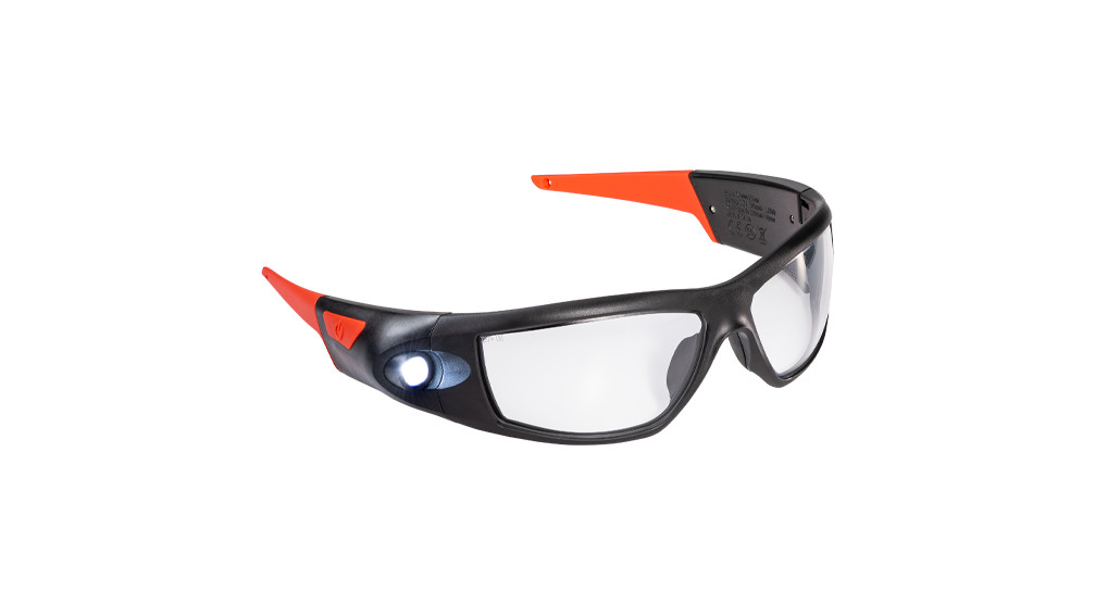 Coast SPG500 Safety Glasses with Built-In Rechargeable Spot Light 170 Lumens
