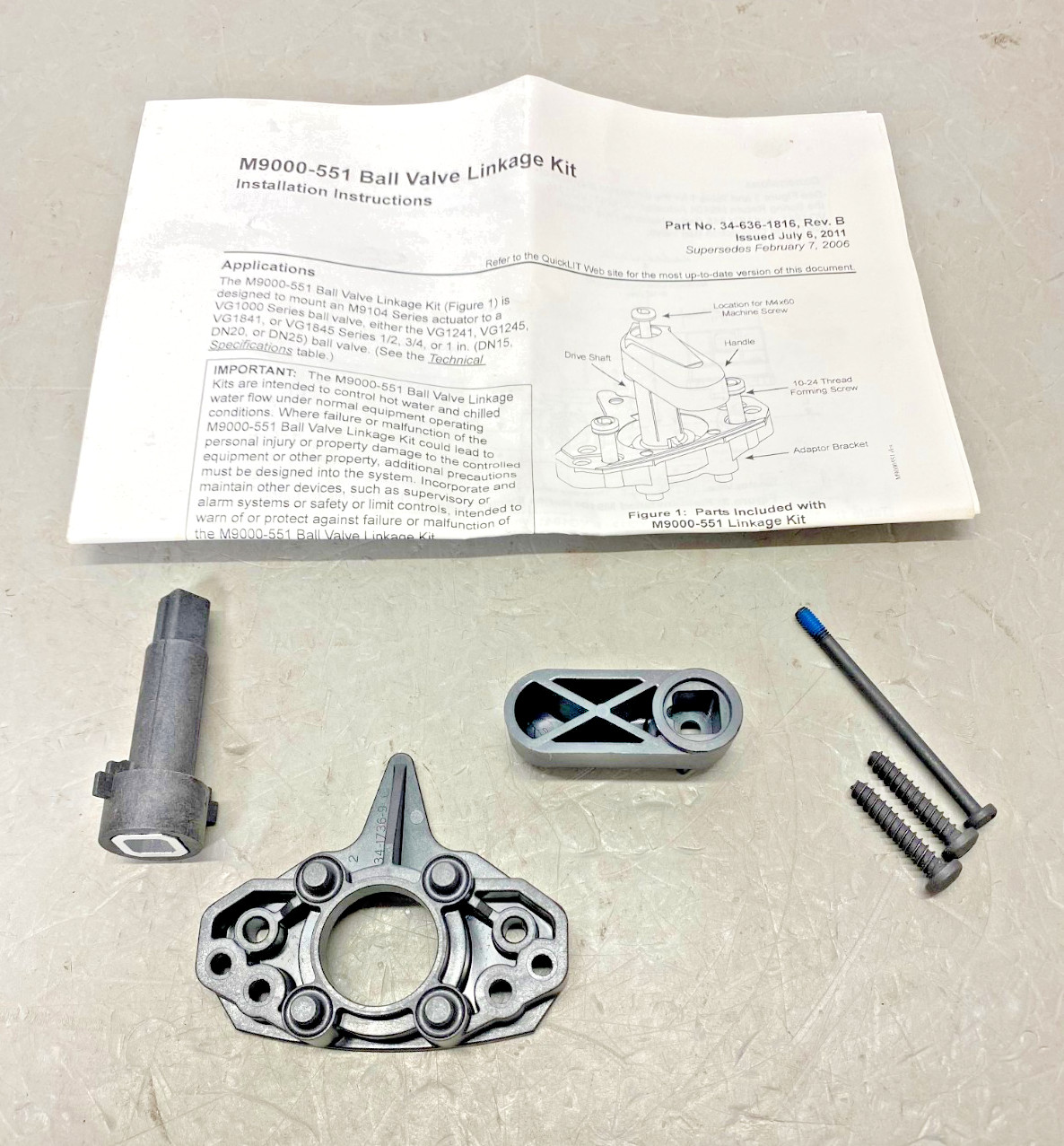 Johnson Controls M9000-551 Ball Valve Linkage Kit