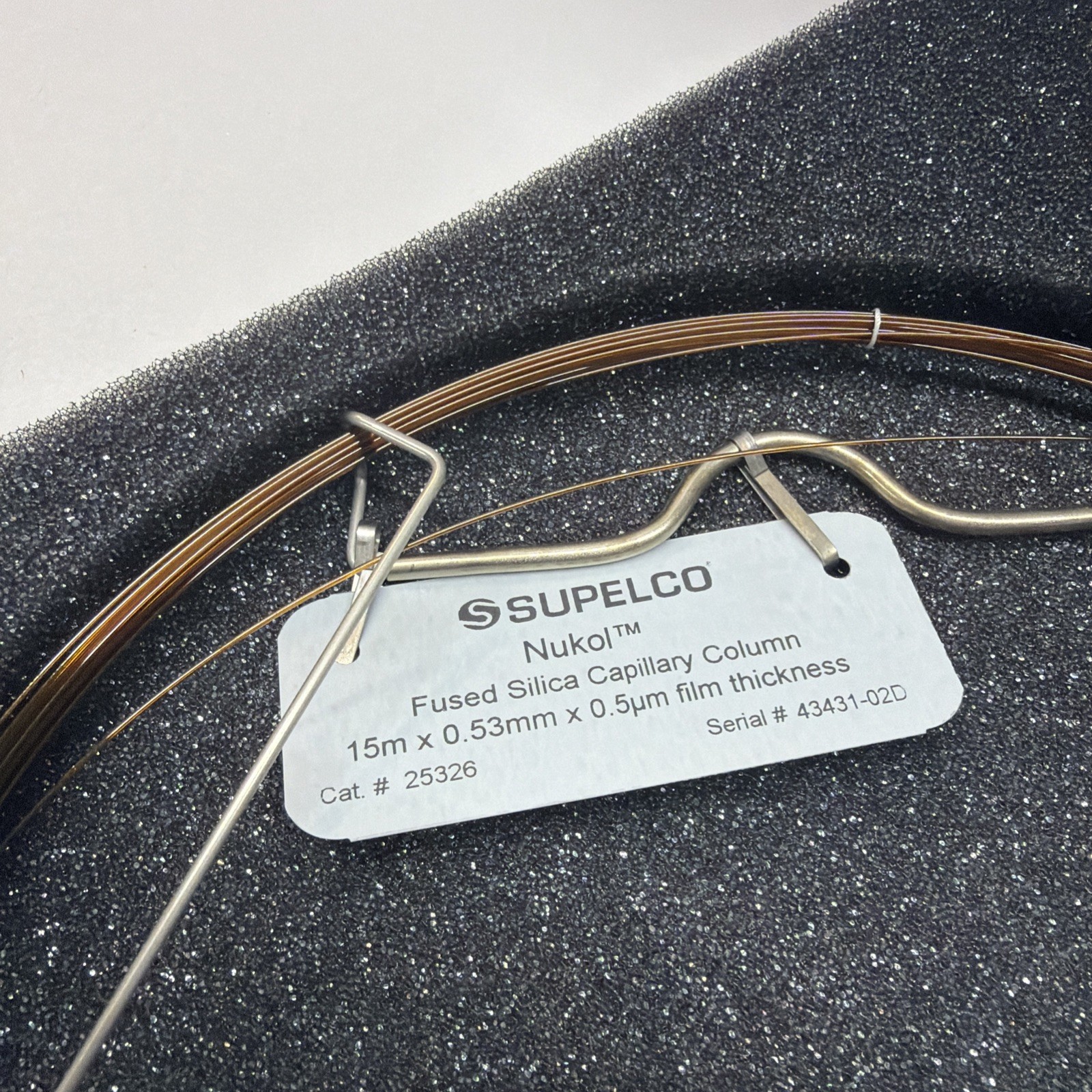 Supelco 25326 Nukol Capillary GC Column 15m x 0.53mm ID 0.5µm Film – Silica