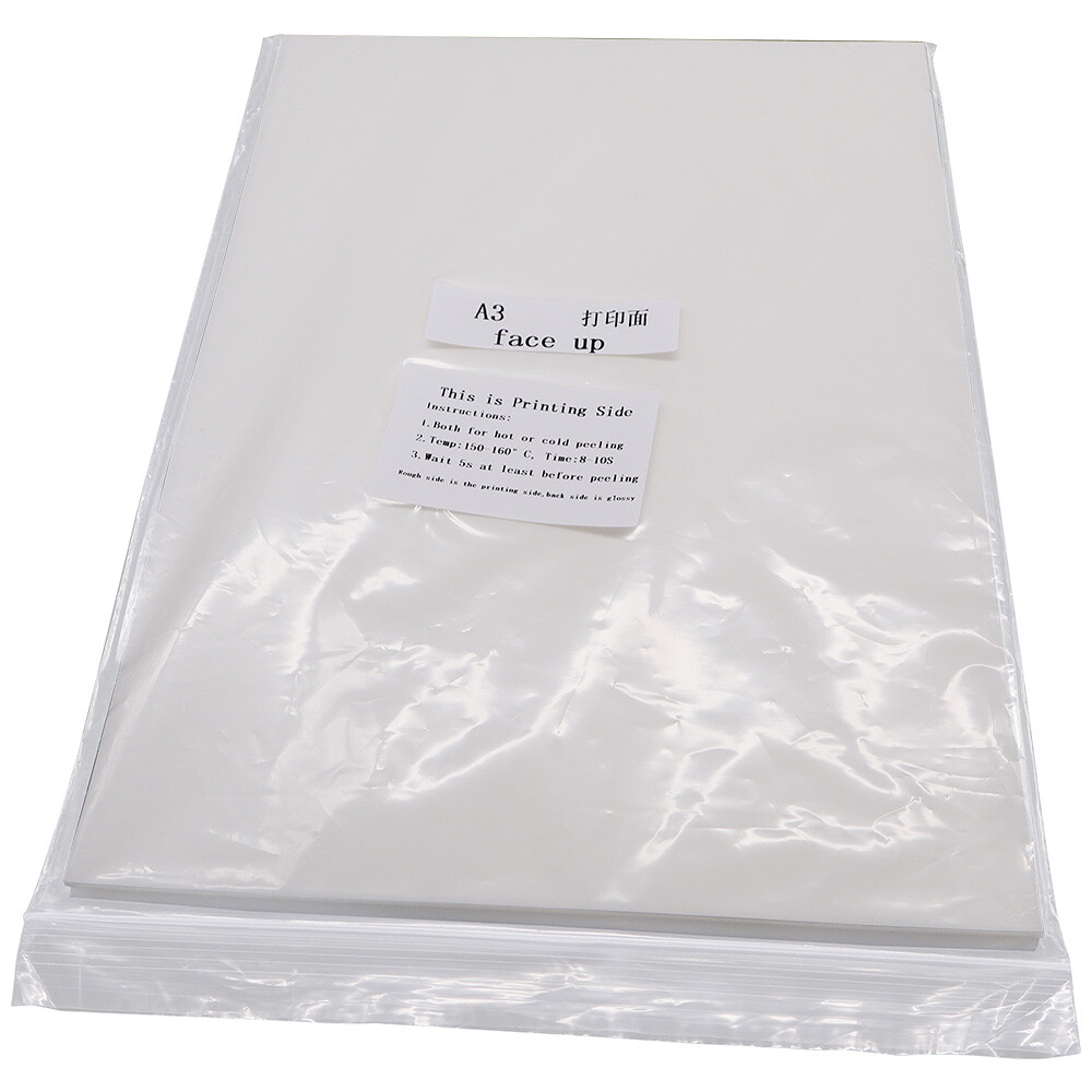 QOMOLANGMA A4 8.27″ x 11.7″ DTF Transfer Film Double Sided,Warm Peel 100 Sheets