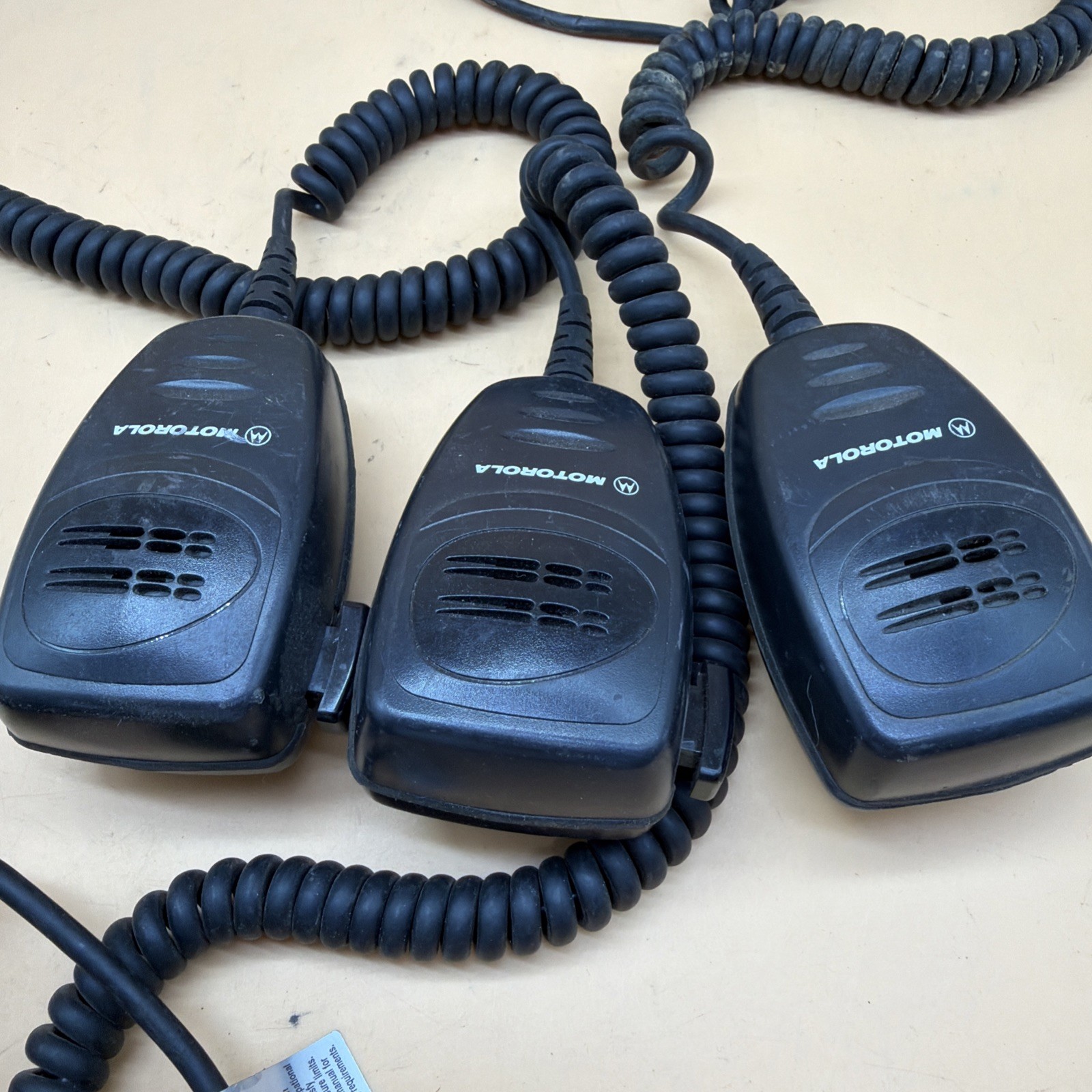 MOTOROLA PM1200 Control Head HKLN4331A & AARMN4025C Mic – Lot of 3