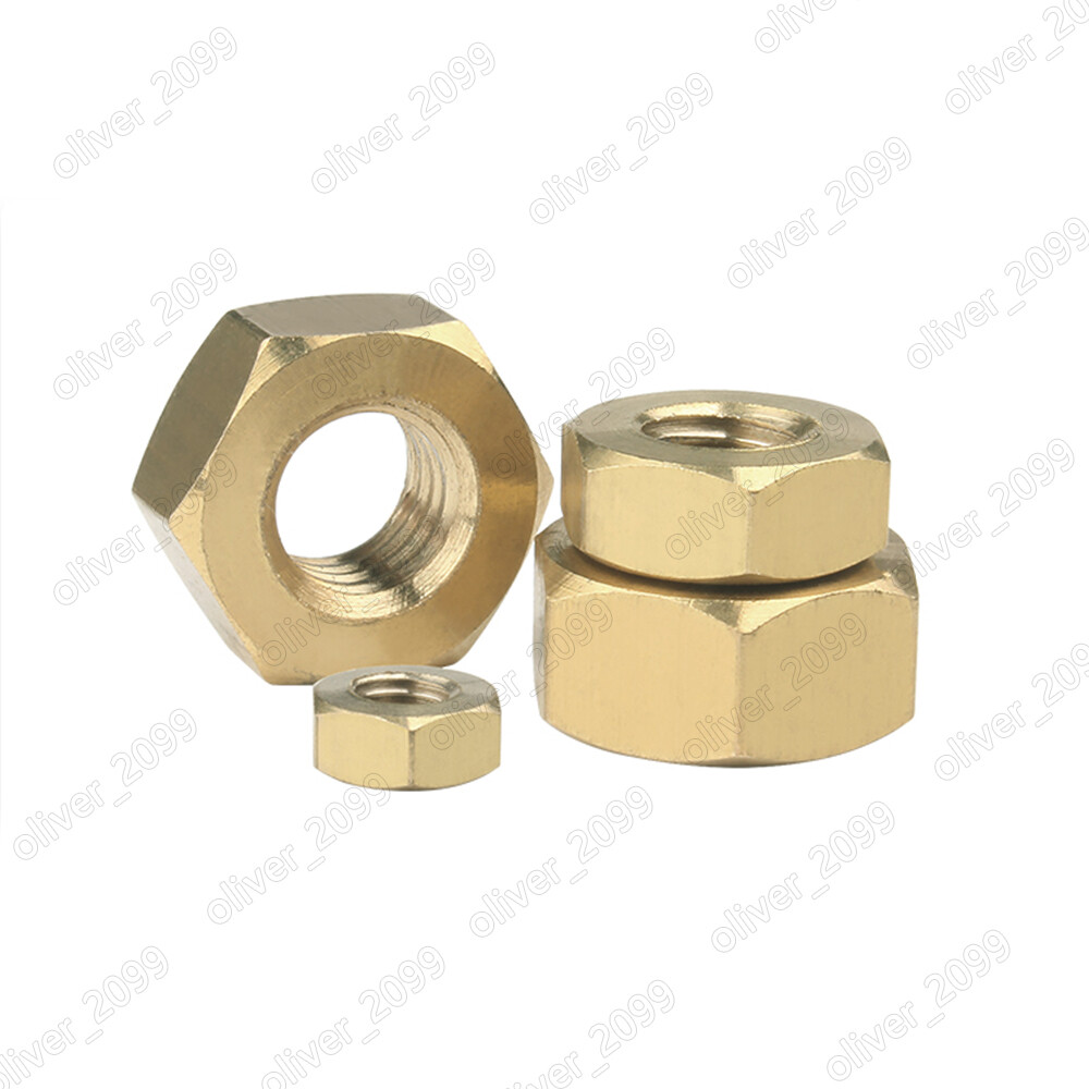 Brass DIN934 Hexagon Nuts Hex Nut M1.6 M2 M3 M4 M5 M6 M8 M10 M12 M14 M16 M18 M20