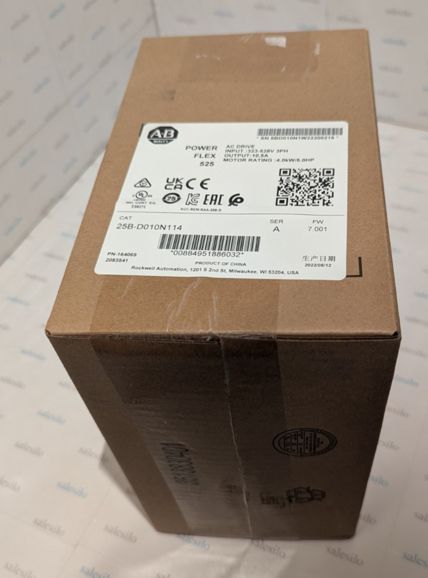 Allen Bradley 25B-D010N114 Power Flex 525 /5.0HP NIB SEALED